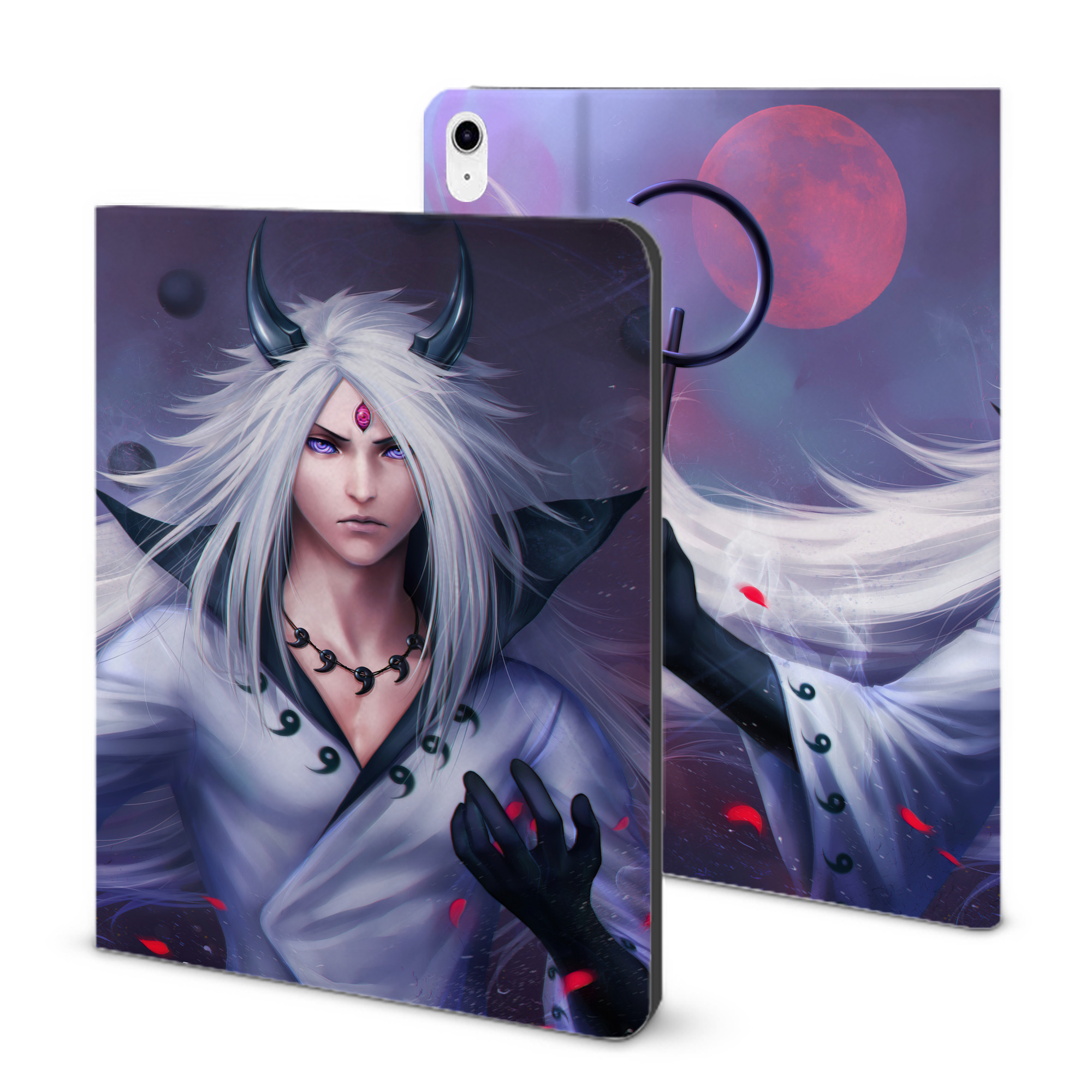 （画像用） NARUTO -ナルト- NARUTO -ナルト- 疾風伝 IPad ケース ブック型 PUレザー TPU 耐衝撃 軽量 薄型 ペン収納なし 全面保護 IPad 各モデル対応